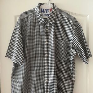 Uniqlo X JW Anderson Seersucker Checkered Short-Sleeve Shirt